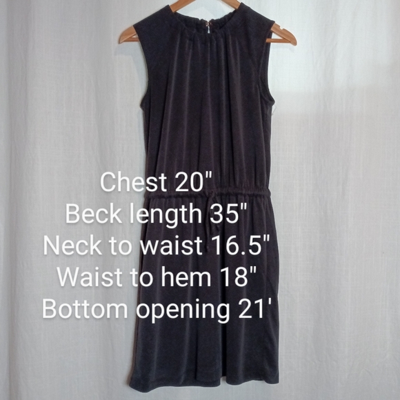 LOFT Ann Taylor Sandwashed Modal Blend Black Knee Length Sleeveless Dress - Picture 9 of 9